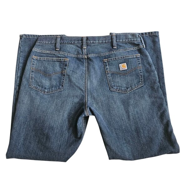 Carhartt Other - Carhartt Mens Fleece Lined Blue Jeans SZ 40×32 Pants Relaxed Fit Insulated denim